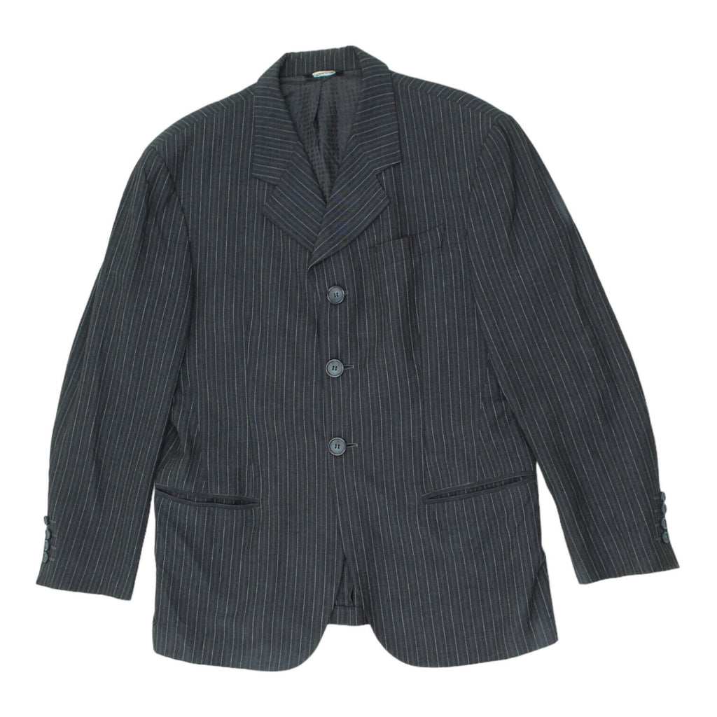 Dolce & Gabbana Mens Grey 3 Button Blazer Jacket | Vintage High End Designer VTG | Vintage Messina Hembry | Thrift | Second-Hand Messina Hembry | Used Clothing | Messina Hembry 