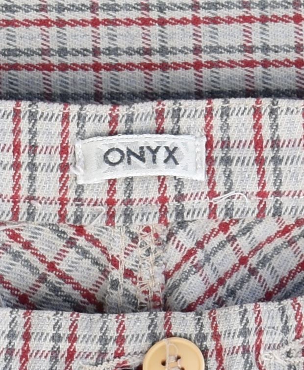 ONYX Mens Slim Fit Trousers XS W24 L30 Multicoloured Check Cotton Vintage | Vintage | Thrift | Second-Hand | Used Clothing | Messina Hembry 