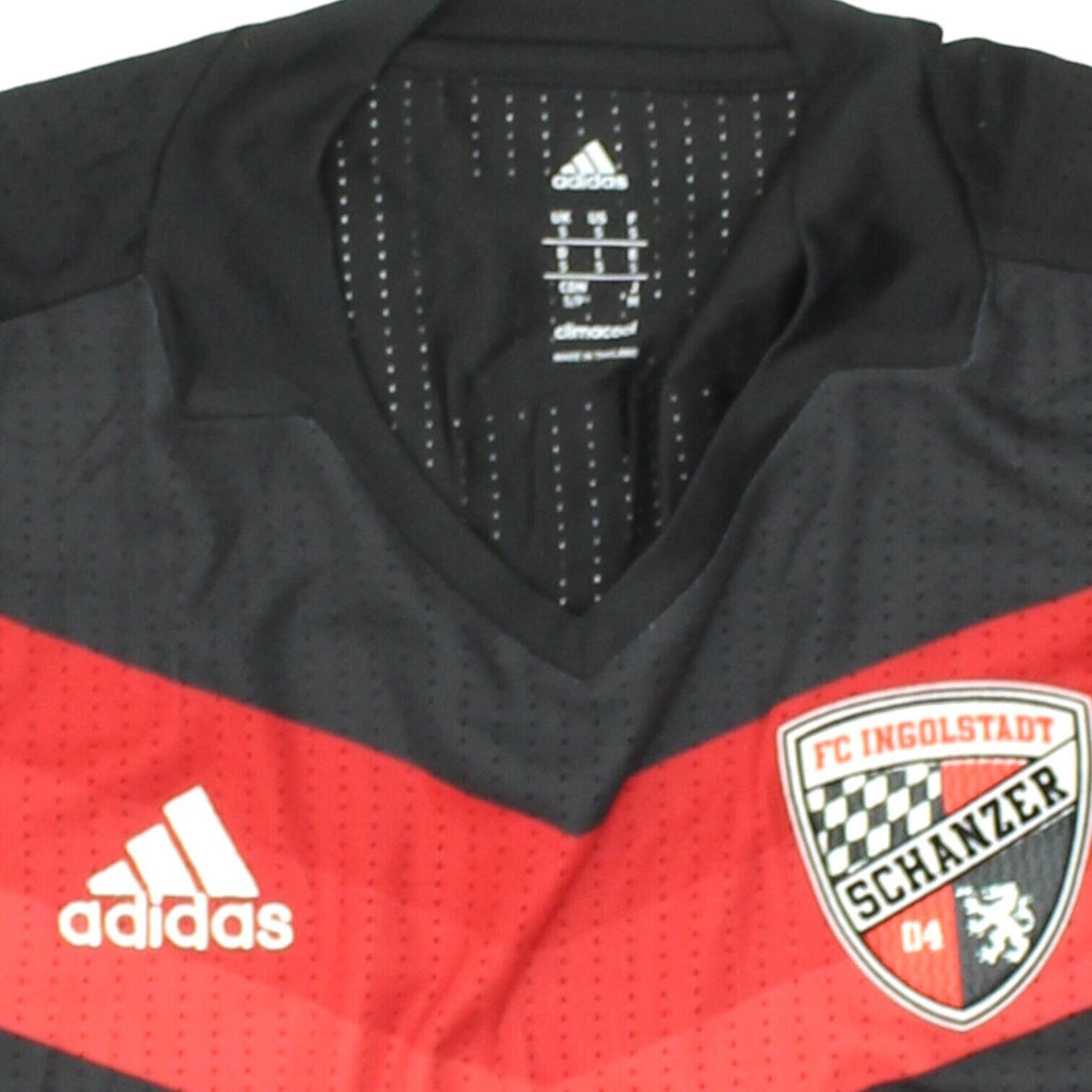 FC Ingolstadt 04 2016-17 Adidas Womens Black Away Shirt | Football Sportswear | Vintage Messina Hembry | Thrift | Second-Hand Messina Hembry | Used Clothing | Messina Hembry 