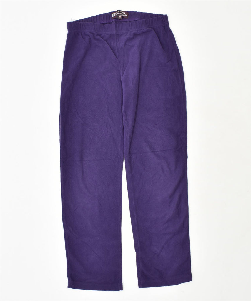 MOUNTAIN WAREHOUSE Womens Fleece Tracksuit Trousers UK 10 Small Purple | Vintage | Thrift | Second-Hand | Used Clothing | Messina Hembry 