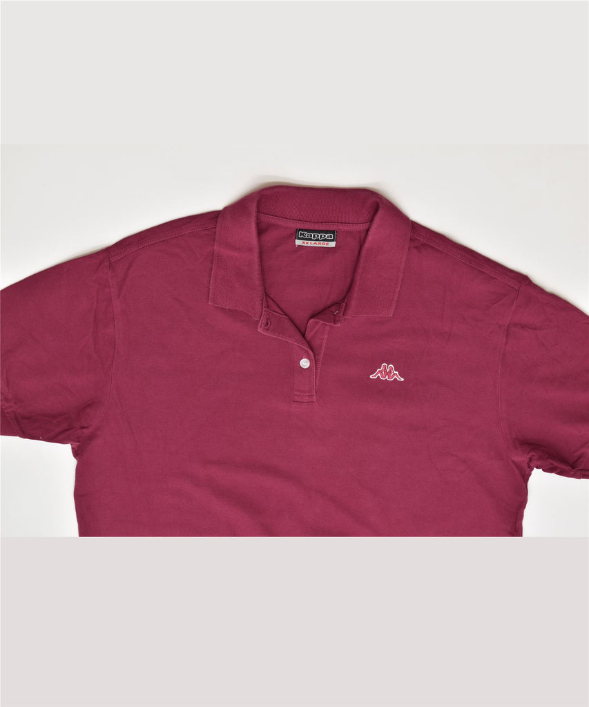 KAPPA Womens Polo Shirt UK 20 2XL Burgundy | Vintage | Thrift | Second-Hand | Used Clothing | Messina Hembry 