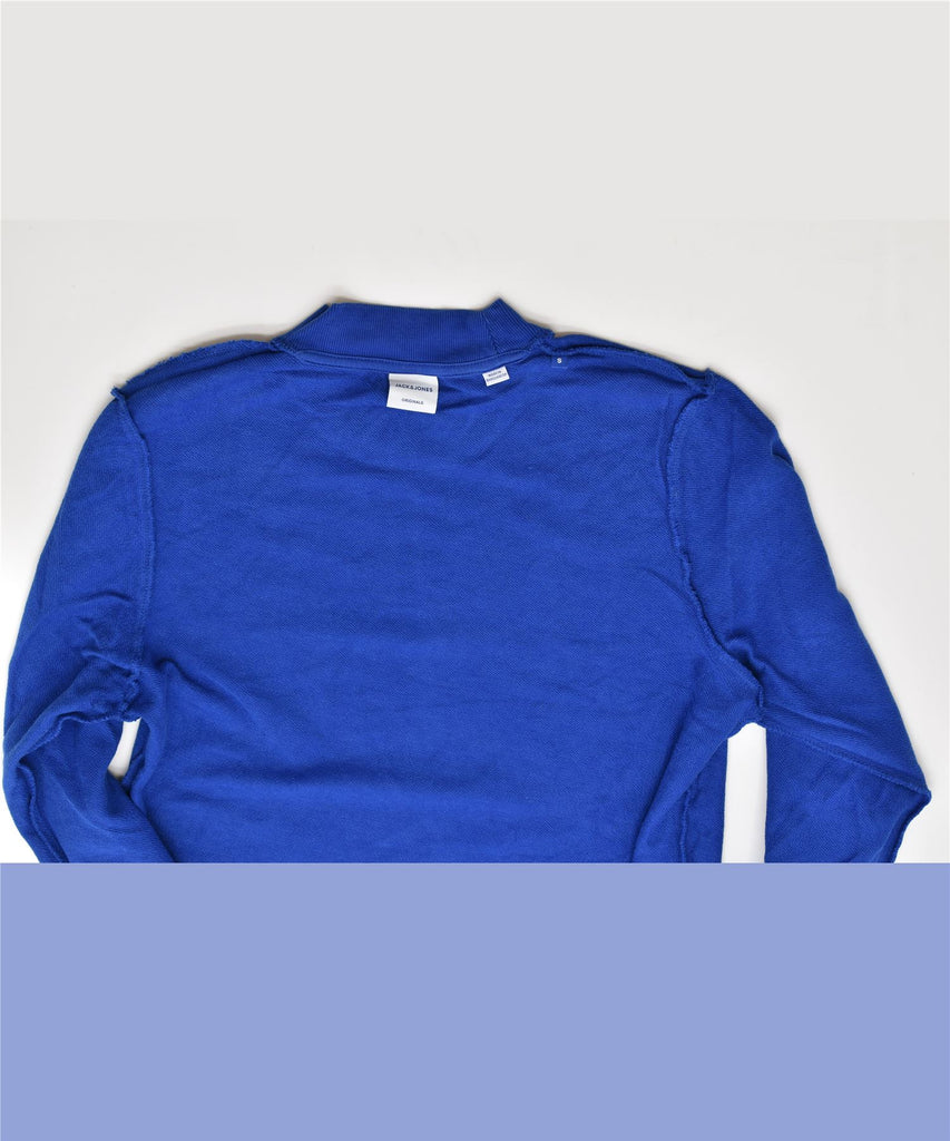 JACK & JONES Mens Sweatshirt Jumper Small Blue Cotton | Vintage | Thrift | Second-Hand | Used Clothing | Messina Hembry 