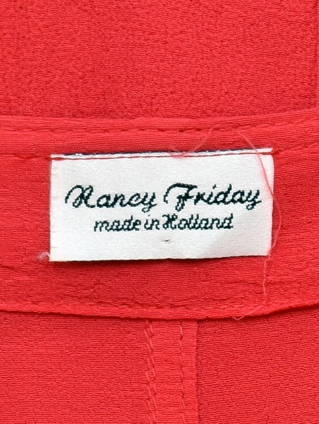 NANCY FRIDAY Womens Shirt Short Sleeve UK 14 Large Pink Viscose Vintage | Vintage | Thrift | Second-Hand | Used Clothing | Messina Hembry 