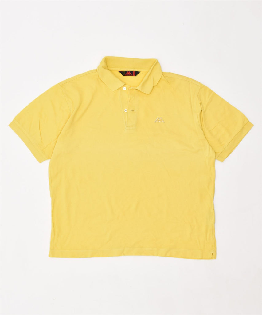 KAPPA Mens Polo Shirt Large Yellow Cotton | Vintage | Thrift | Second-Hand | Used Clothing | Messina Hembry 