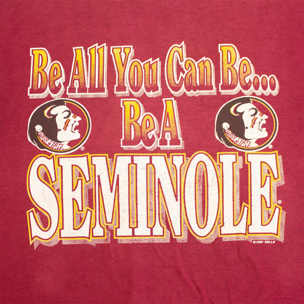 Be All You Can Florida State Seminoles Short Sleeve Tshirt | American Football | Vintage Messina Hembry | Thrift | Second-Hand Messina Hembry | Used Clothing | Messina Hembry 