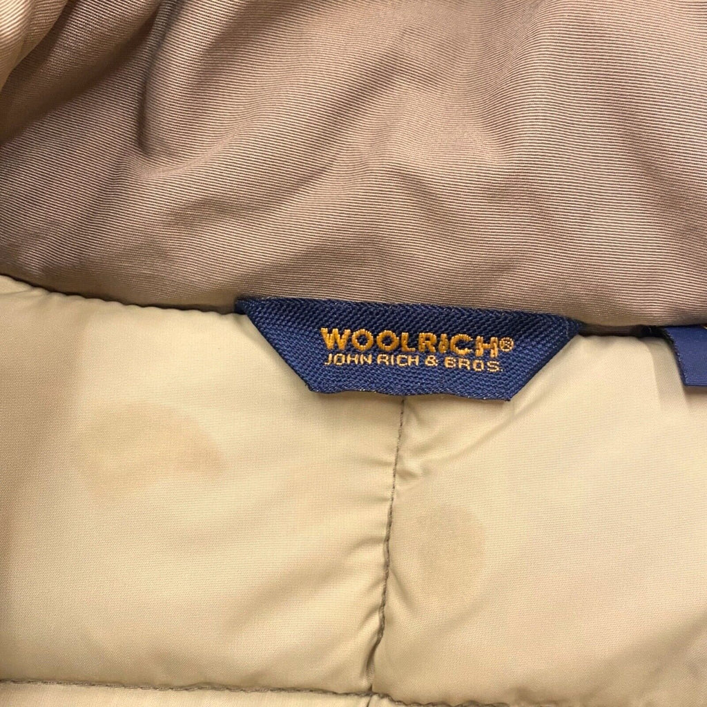 Woolrich Women's Down Padded Blizzard Parka Coat | Vintage Designer Beigey Grey | Vintage Messina Hembry | Thrift | Second-Hand Messina Hembry | Used Clothing | Messina Hembry 