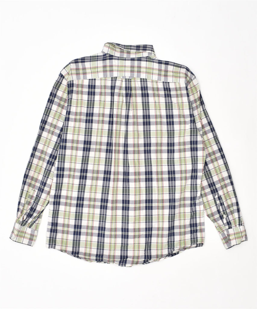 NAUTICA Mens Sandeo Poplin Shirt Large Green Check Cotton | Vintage | Thrift | Second-Hand | Used Clothing | Messina Hembry 