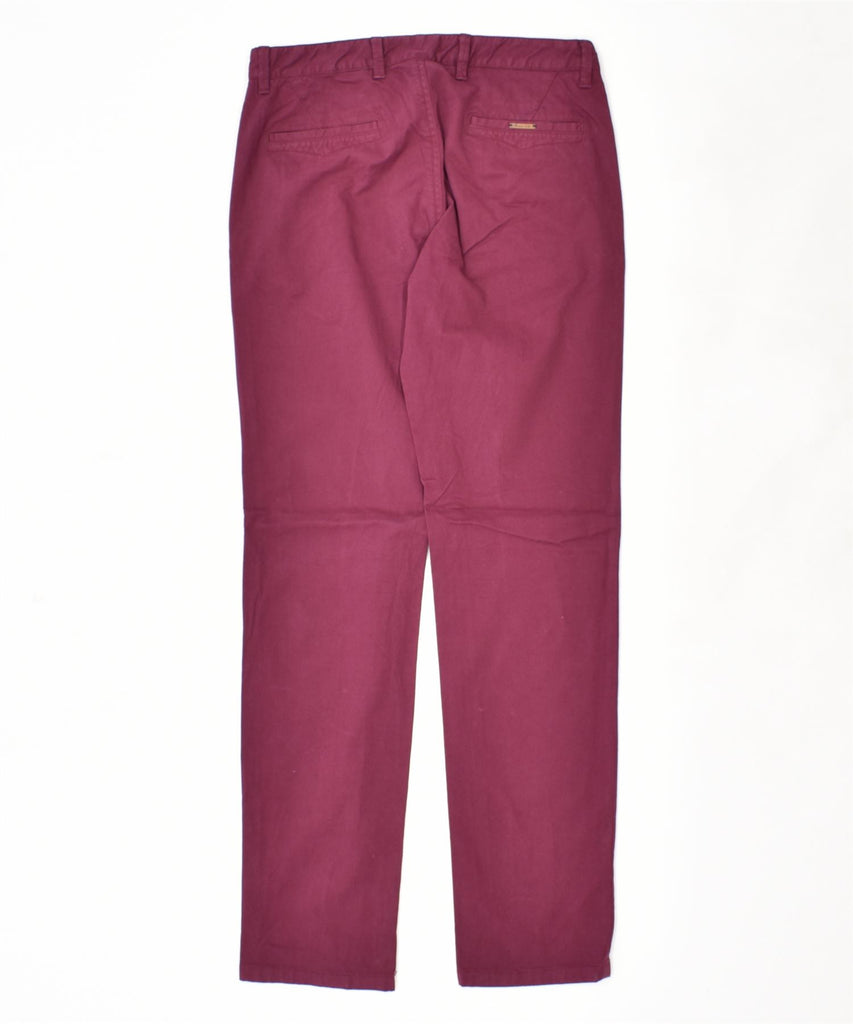 MASSIMO DUTTI Mens Casual Fit Chino Trousers W30 L33 Maroon | Vintage | Thrift | Second-Hand | Used Clothing | Messina Hembry 