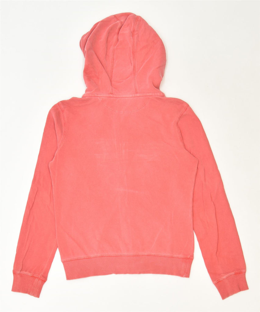 NAPAPIJRI Womens Graphic Zip Hoodie Sweater UK 14 Medium Red Sports | Vintage | Thrift | Second-Hand | Used Clothing | Messina Hembry 