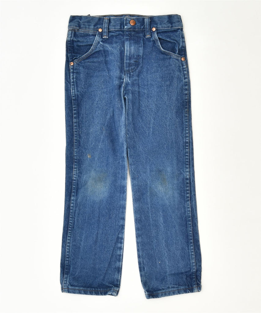 WRANGLER Girls Straight Jeans 7-8 Years W22 L22 Blue Cotton Classic | Vintage | Thrift | Second-Hand | Used Clothing | Messina Hembry 