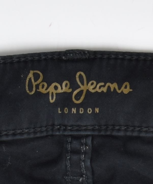 PEPE JEANS Womens Low Waist Skinny Casual Trousers W27 L32 Black Cotton | Vintage | Thrift | Second-Hand | Used Clothing | Messina Hembry 