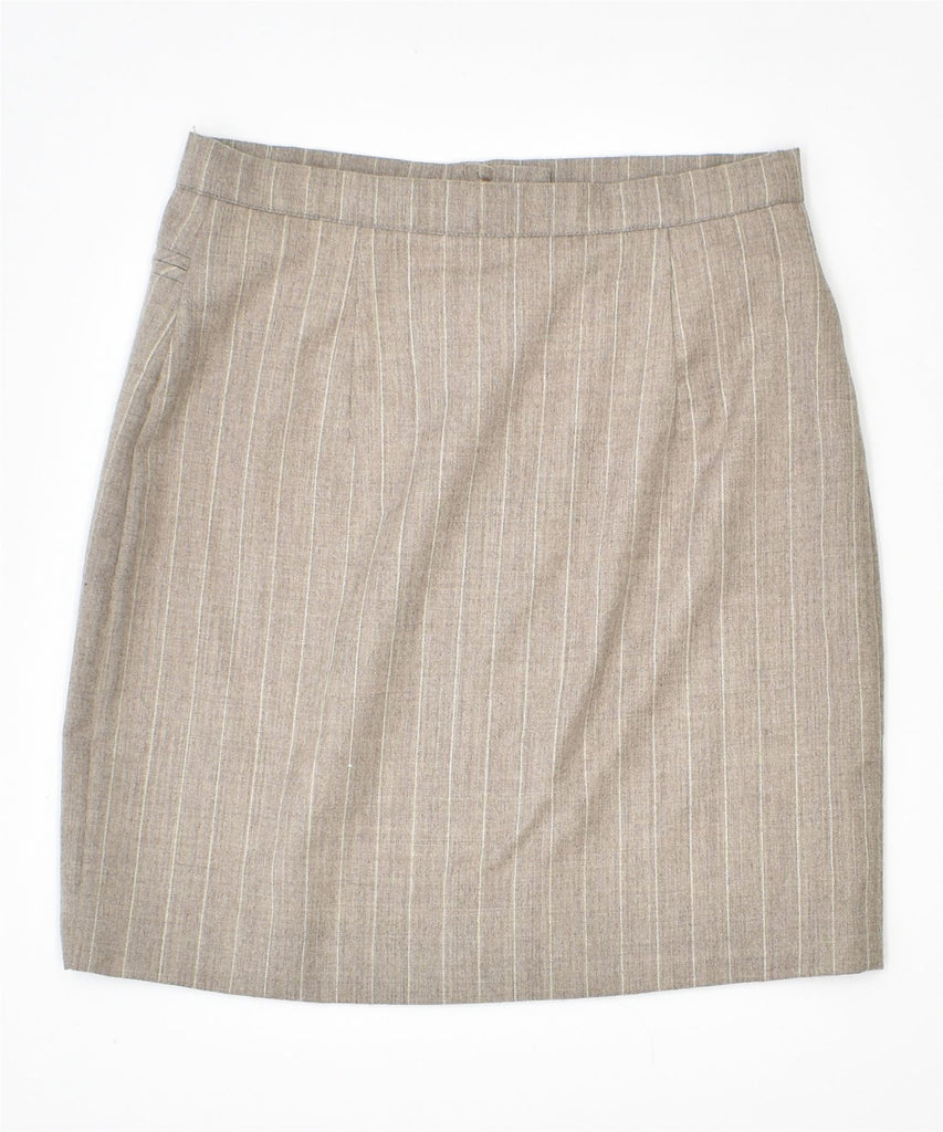 VINTAGE Womens Mini Skirt W30 Medium Beige Striped | Vintage | Thrift | Second-Hand | Used Clothing | Messina Hembry 