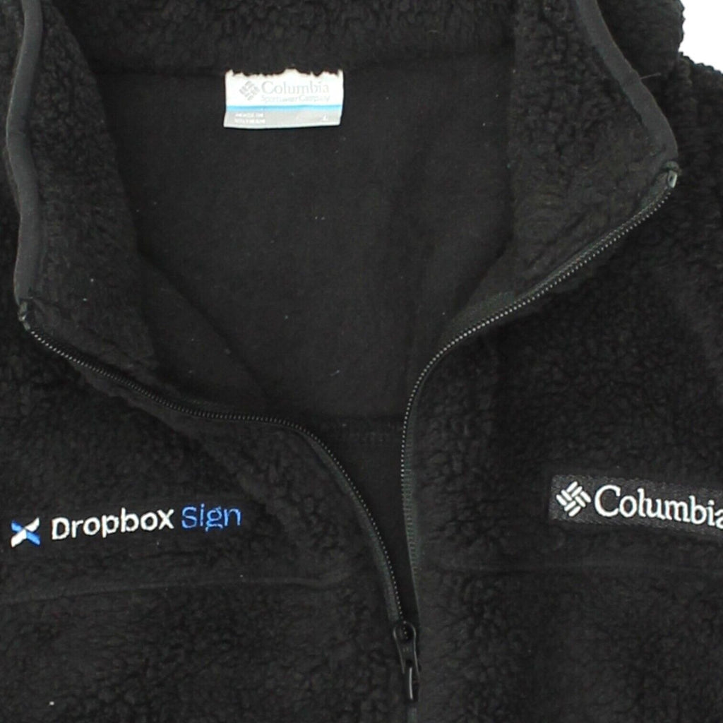 Dropbox Sign Mens Black Columbia Full Zip Fleece Jacket | Outdoors Activewear | Vintage Messina Hembry | Thrift | Second-Hand Messina Hembry | Used Clothing | Messina Hembry 