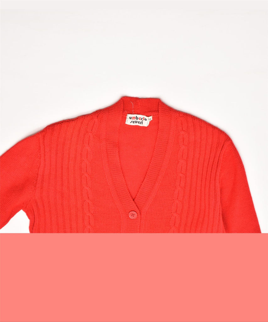 UMBERTO SEVERI Womens Cardigan Sweater IT 50 XL Red Vintage | Vintage | Thrift | Second-Hand | Used Clothing | Messina Hembry 