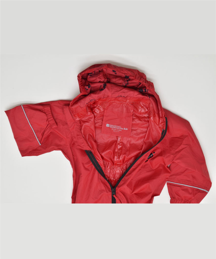 MOUNTAIN WAREHOUSE Boys Hooded Waterproof Jumpsuit 2-3 Years Red Vintage | Vintage | Thrift | Second-Hand | Used Clothing | Messina Hembry 