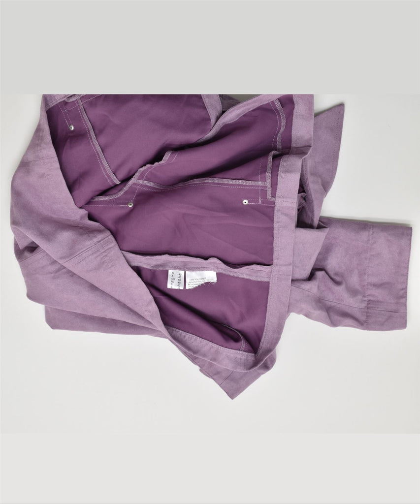 ATELIER Womens Shirt UK 14 Large Purple Polyester Vintage | Vintage | Thrift | Second-Hand | Used Clothing | Messina Hembry 