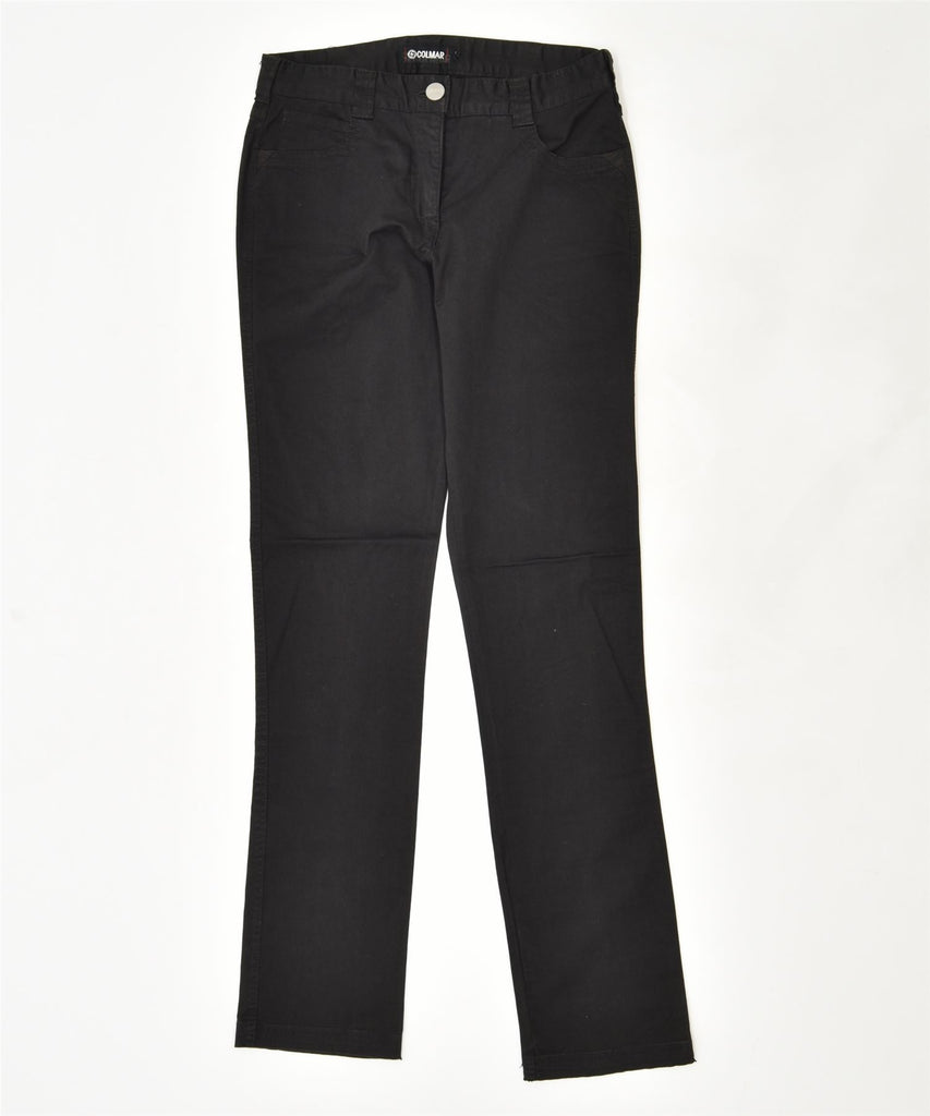 COLMAR Womens Slim Casual Trousers IT 42 Medium W28 L33 Black Cotton | Vintage | Thrift | Second-Hand | Used Clothing | Messina Hembry 