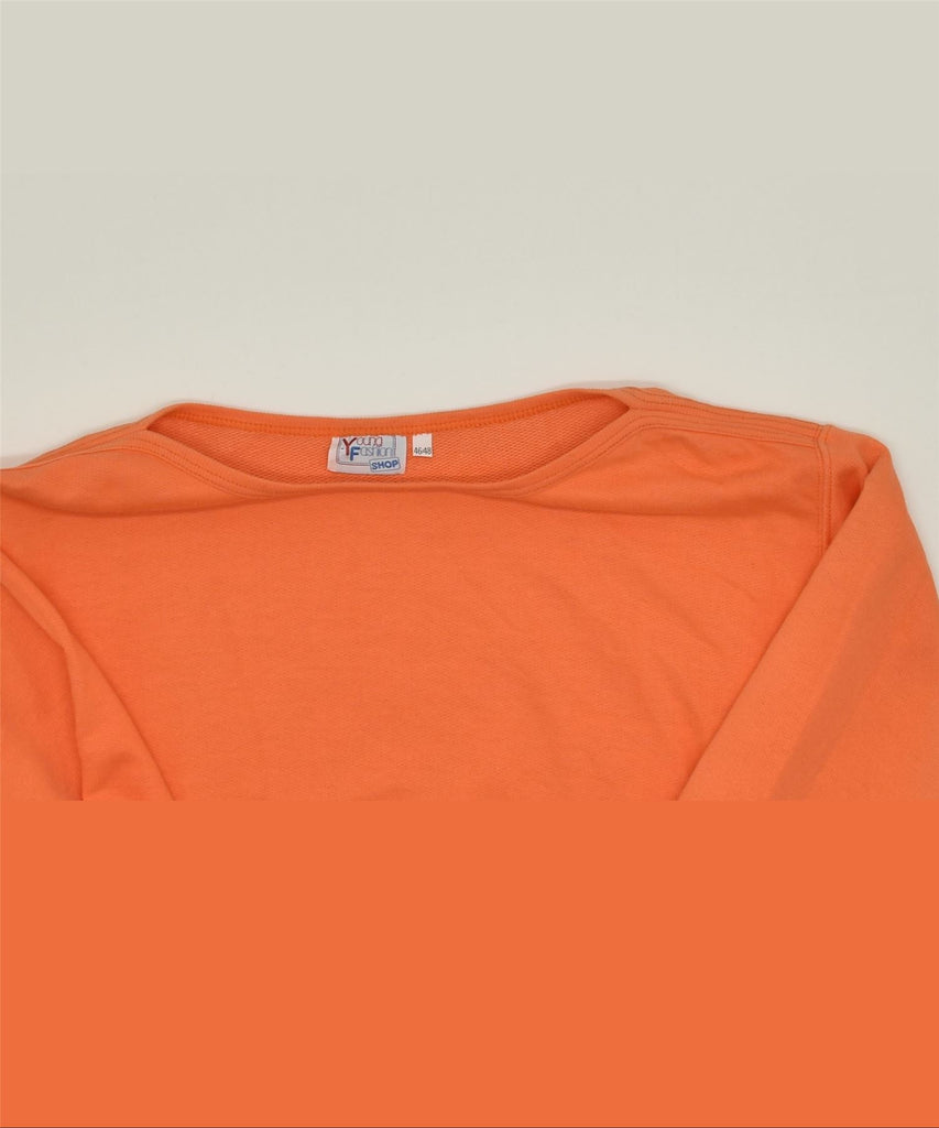 YOUNG FASHION Womens Sweatshirt Jumper IT 46/48 Large Orange Cotton Vintage | Vintage | Thrift | Second-Hand | Used Clothing | Messina Hembry 