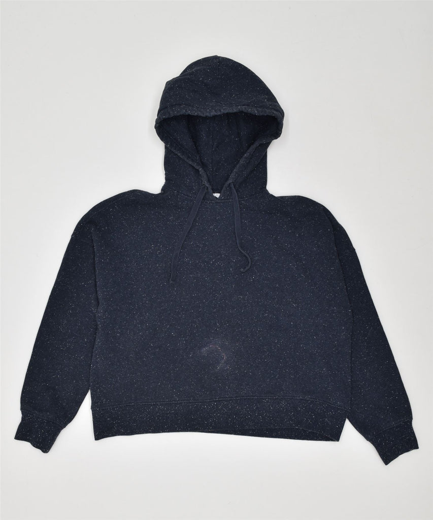 STOCKHOLM ATELIER Womens Oversized Hoodie Jumper US 6 Medium Navy Blue | Vintage | Thrift | Second-Hand | Used Clothing | Messina Hembry 