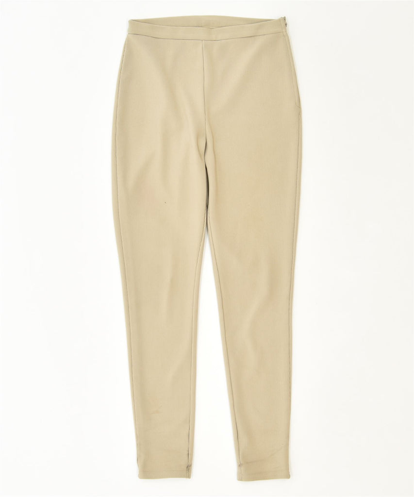 BENETTON Womens Slim Trousers Small W27 L29 Beige Polyester Classic | Vintage | Thrift | Second-Hand | Used Clothing | Messina Hembry 