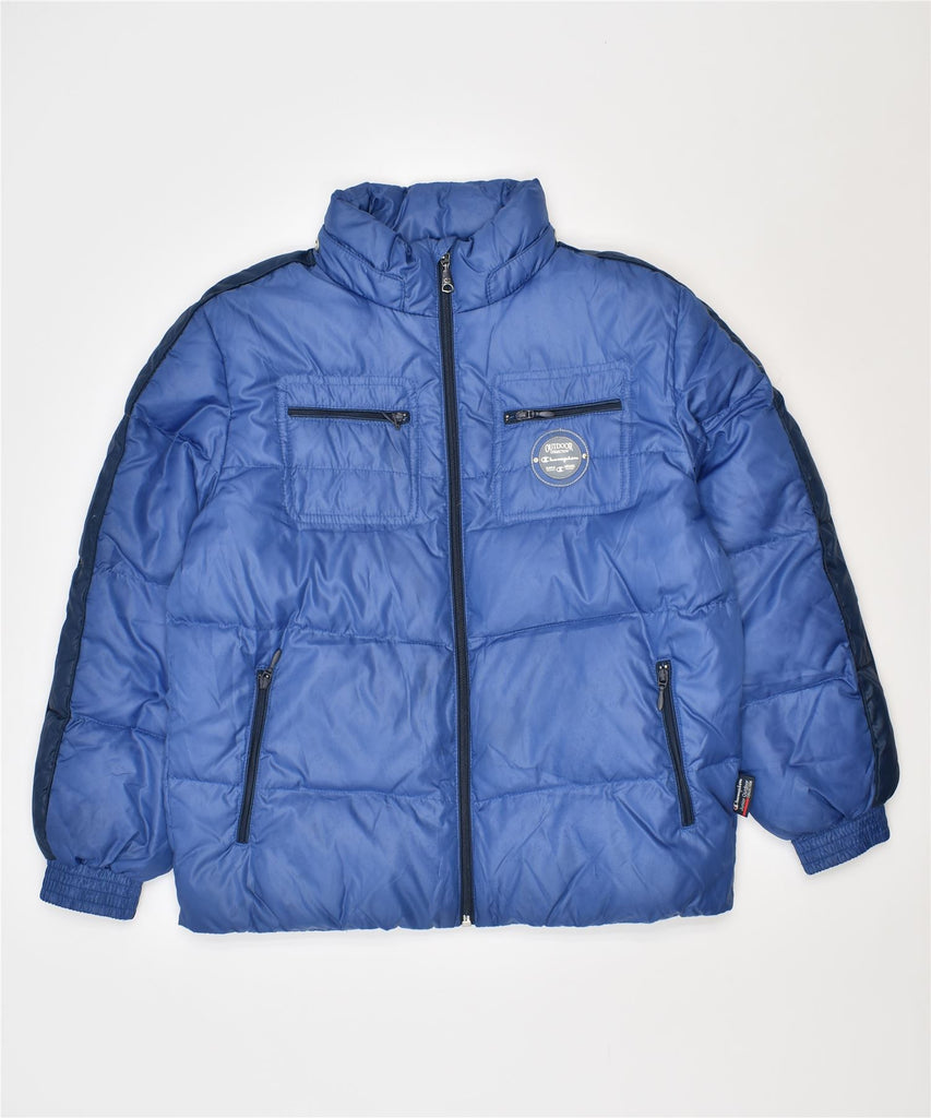 CHAMPION Boys Padded Jacket 9-10 Years Medium Blue Polyester | Vintage | Thrift | Second-Hand | Used Clothing | Messina Hembry 