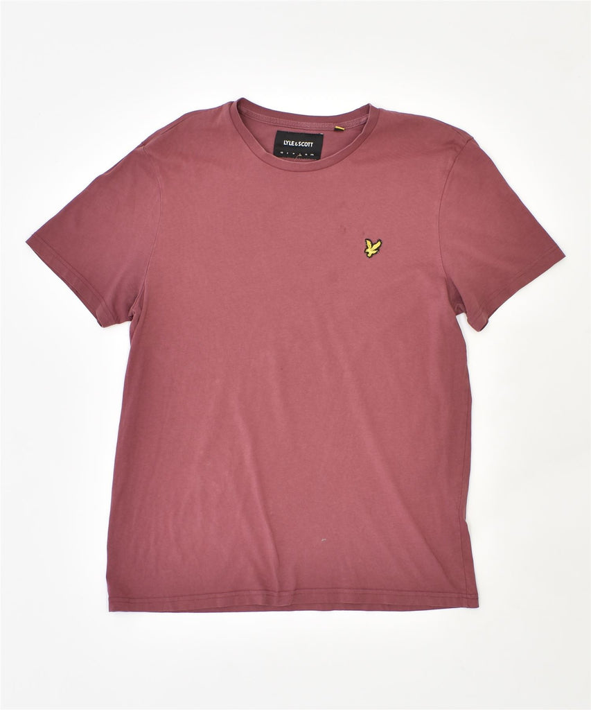 LYLE & SCOTT Womens T-Shirt Top UK 16 Large Maroon Cotton | Vintage | Thrift | Second-Hand | Used Clothing | Messina Hembry 