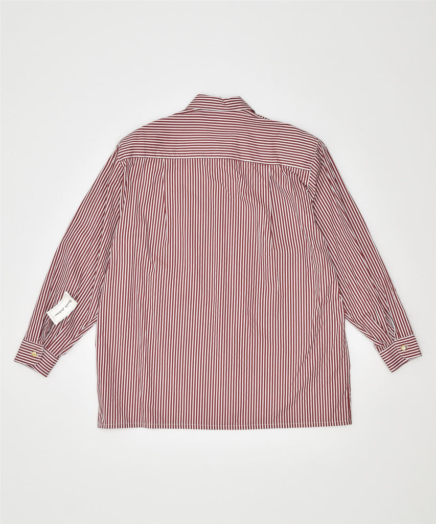 ROSSELLA FASHIONS Womens Shirt UK 14 Medium Red Striped Cotton Vintage | Vintage | Thrift | Second-Hand | Used Clothing | Messina Hembry 