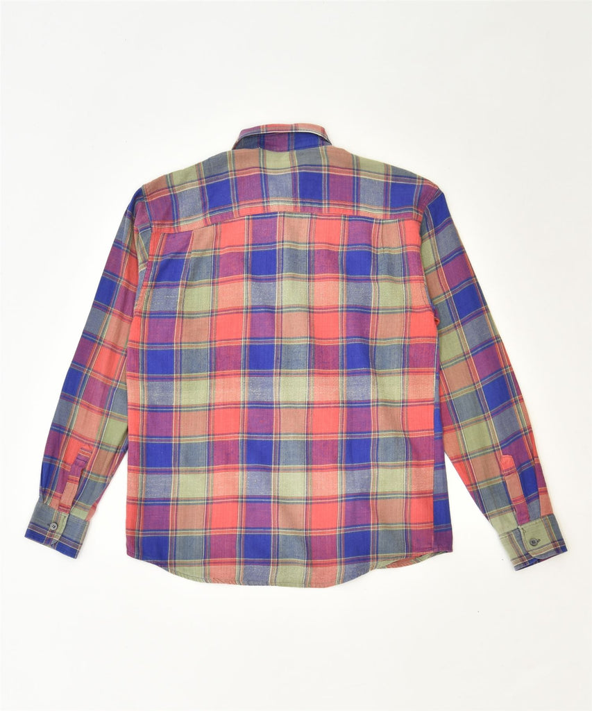 CRICKET Boys Shirt 15-16 Years Multicoloured Check Cotton Classic | Vintage | Thrift | Second-Hand | Used Clothing | Messina Hembry 