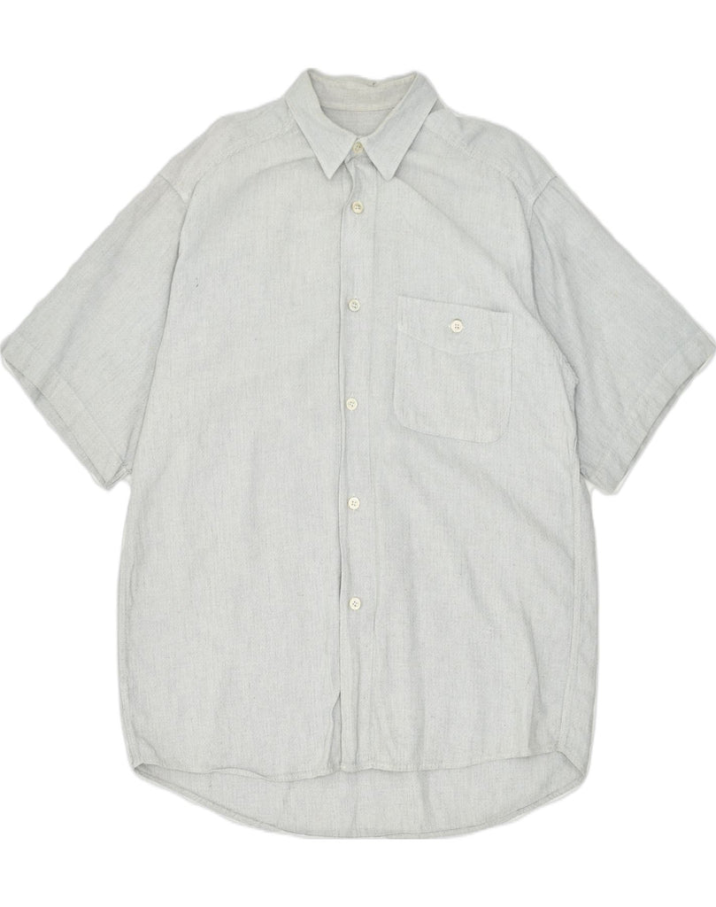 SIGNE INCOGNITO Mens Short Sleeve Shirt XL Grey | Vintage | Thrift | Second-Hand | Used Clothing | Messina Hembry 