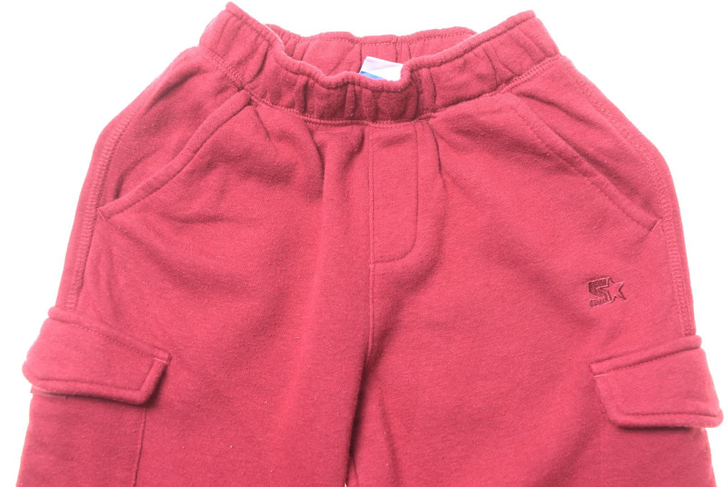 STARTER Boys Tracksuit Trousers 4-5 Years XS Maroon Cotton - Second Hand & Vintage Designer Clothing - Messina Hembry