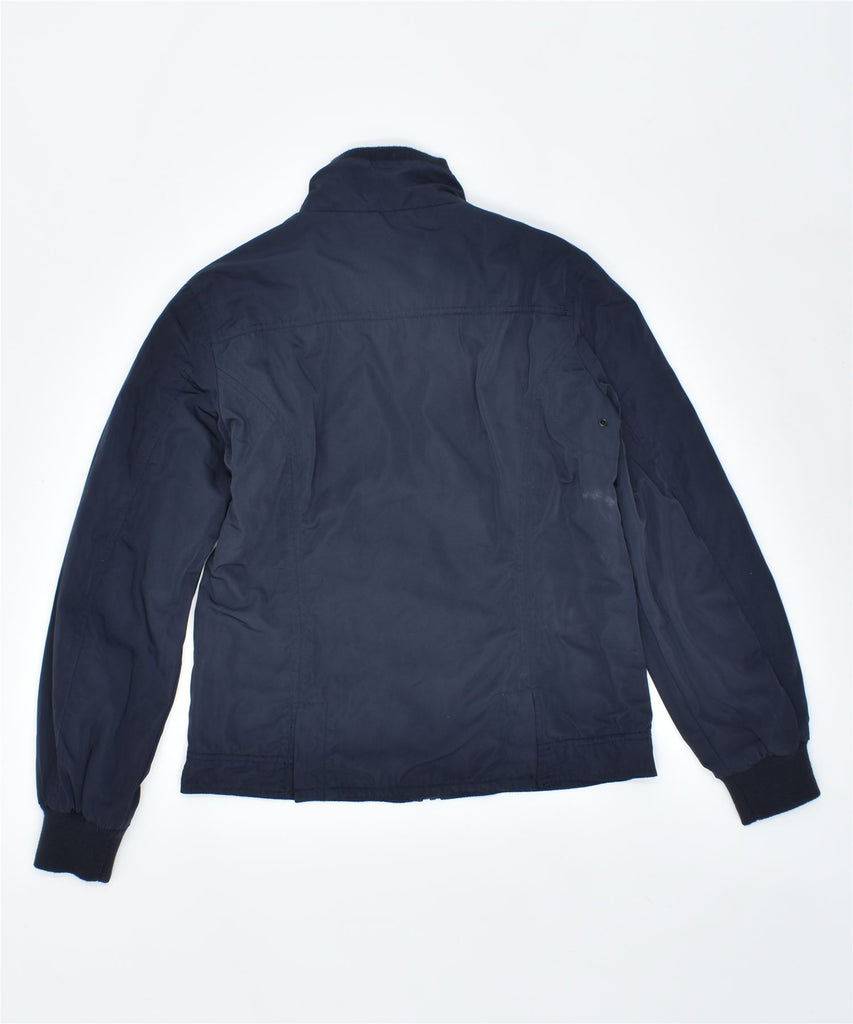 ELLESSE Womens Bomber Jacket UK 14 Large Navy Blue Polyester | Vintage | Thrift | Second-Hand | Used Clothing | Messina Hembry 