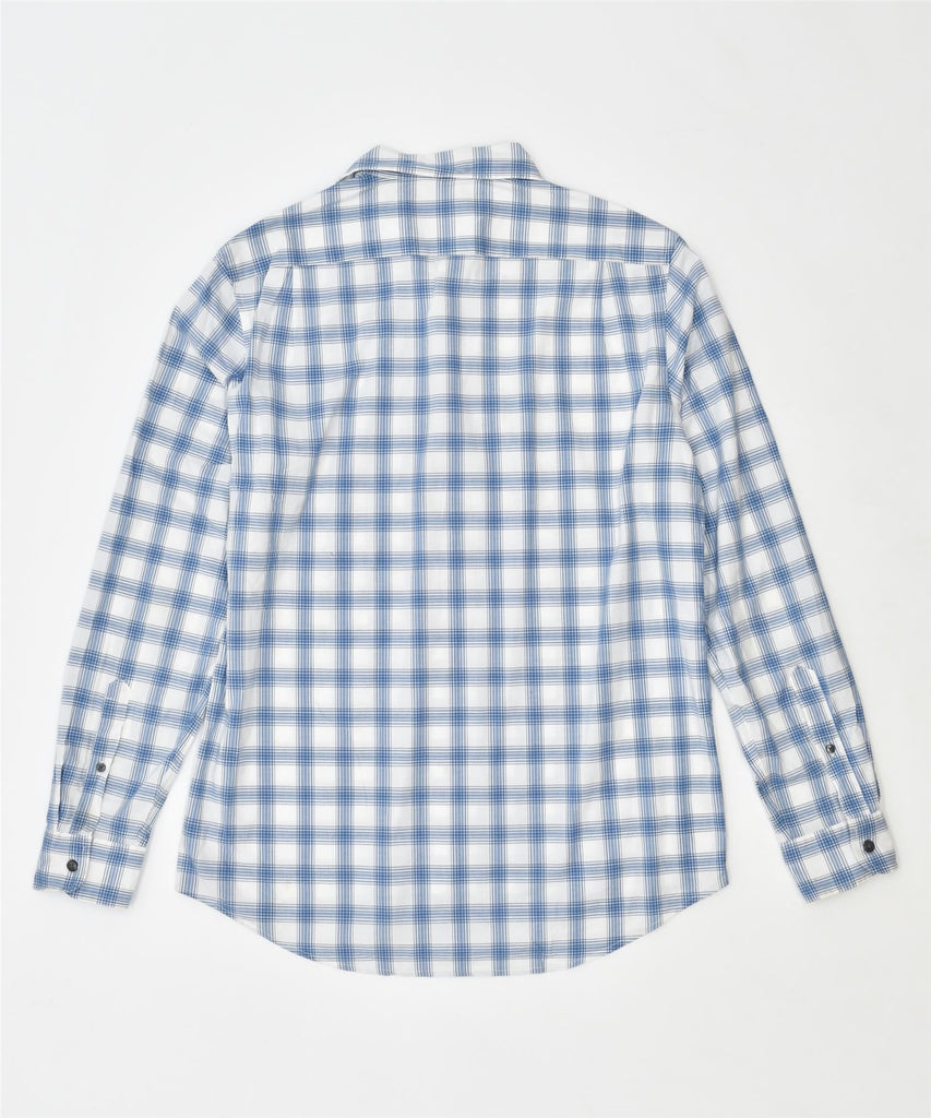 MICHAEL KORS Mens Classic Fit Shirt Medium Blue Check Cotton | Vintage | Thrift | Second-Hand | Used Clothing | Messina Hembry 