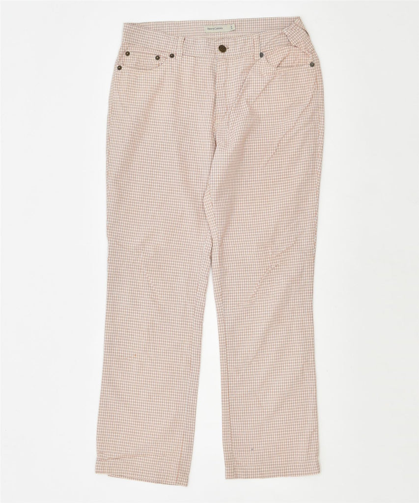 HENRY COTTONS Womens Straight Casual Trousers W29 L27 Off White Check | Vintage | Thrift | Second-Hand | Used Clothing | Messina Hembry 