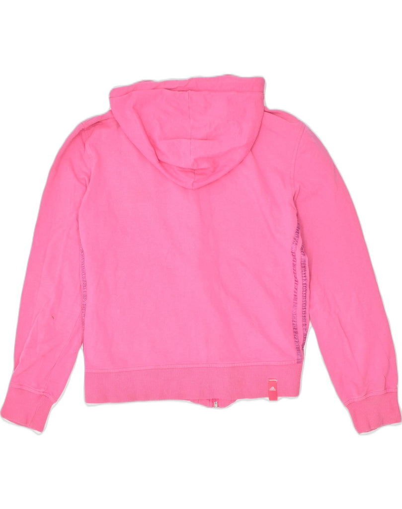 ADIDAS Womens Zip Hoodie Sweater EU 38/40 Medium Pink Cotton | Vintage | Thrift | Second-Hand | Used Clothing | Messina Hembry 