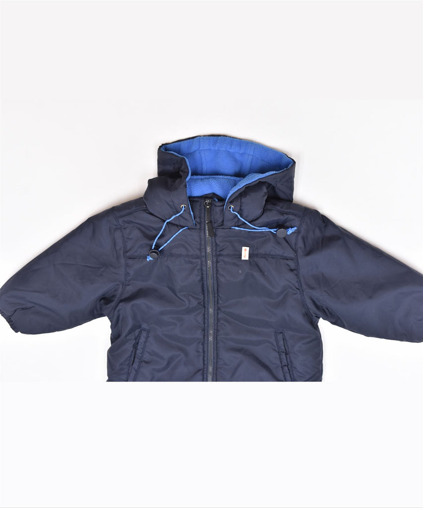 CHAMPION Boys Hooded Rain Jacket 9-12 Months Navy Blue Nylon | Vintage | Thrift | Second-Hand | Used Clothing | Messina Hembry 