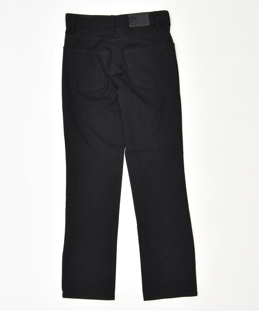 TRUSSARDI Womens Straight Casual Trousers W27 L29 Black Polyester | Vintage | Thrift | Second-Hand | Used Clothing | Messina Hembry 