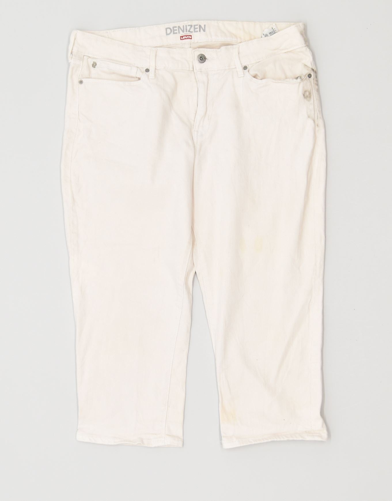 DENIZEN BY LEVIS Womens Capri Casual Trousers UK 16 XL W34 L20 Off