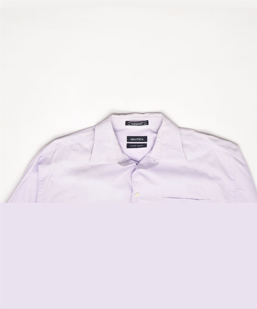 NAUTICA Mens Shirt Size 16 1/2 Large Purple Cotton | Vintage | Thrift | Second-Hand | Used Clothing | Messina Hembry 
