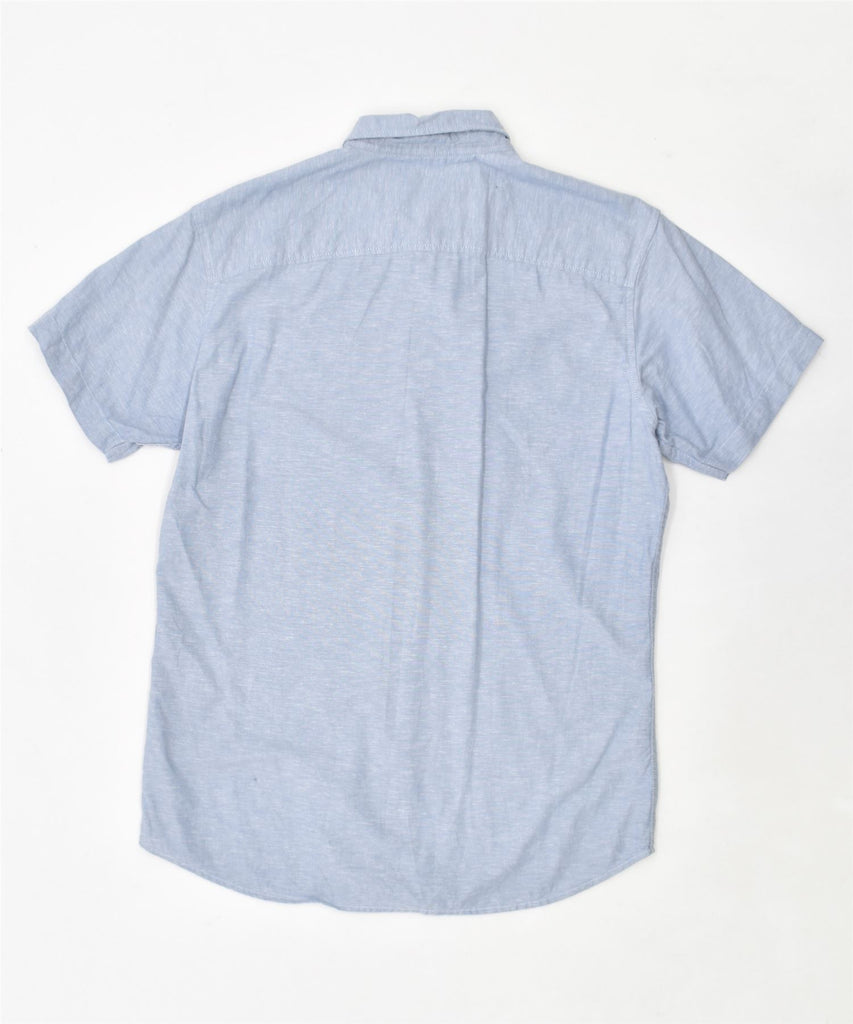 JACK & JONES Mens Short Sleeve Shirt Small Blue Cotton | Vintage | Thrift | Second-Hand | Used Clothing | Messina Hembry 