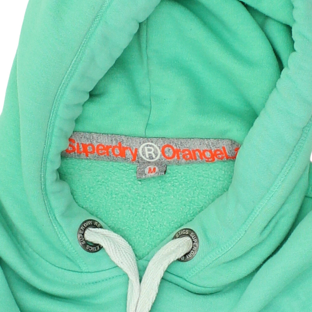 Superdry Orange Label Womens Green Pullover Hoodie | Vintage Designer Hoody VTG | Vintage Messina Hembry | Thrift | Second-Hand Messina Hembry | Used Clothing | Messina Hembry 