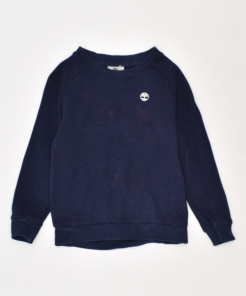 TIMBERLAND Boys Sweatshirt Jumper 5-6 Years Blue Cotton | Vintage | Thrift | Second-Hand | Used Clothing | Messina Hembry 