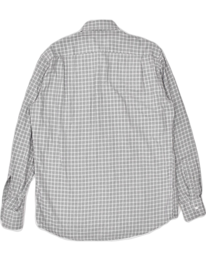 HUGO BOSS Mens Shirt Size 15 1/2 39 Medium Grey Check Cotton | Vintage | Thrift | Second-Hand | Used Clothing | Messina Hembry 