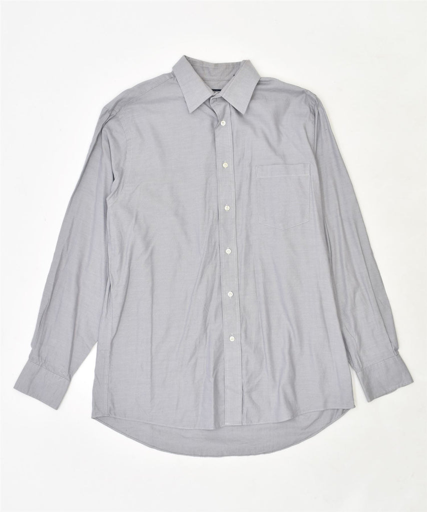 CHAPS Mens Regular Fit Shirt Size 16 Large Grey Cotton | Vintage | Thrift | Second-Hand | Used Clothing | Messina Hembry 