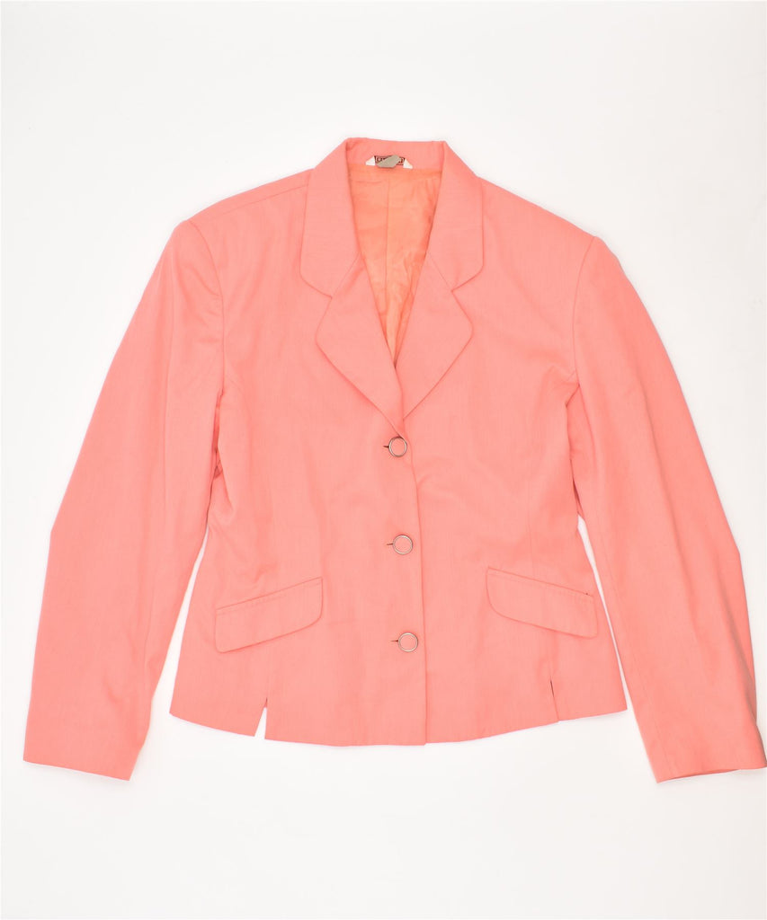 STEFANEL Womens 3 Button Blazer Jacket IT 42 Medium Pink Polyester | Vintage | Thrift | Second-Hand | Used Clothing | Messina Hembry 