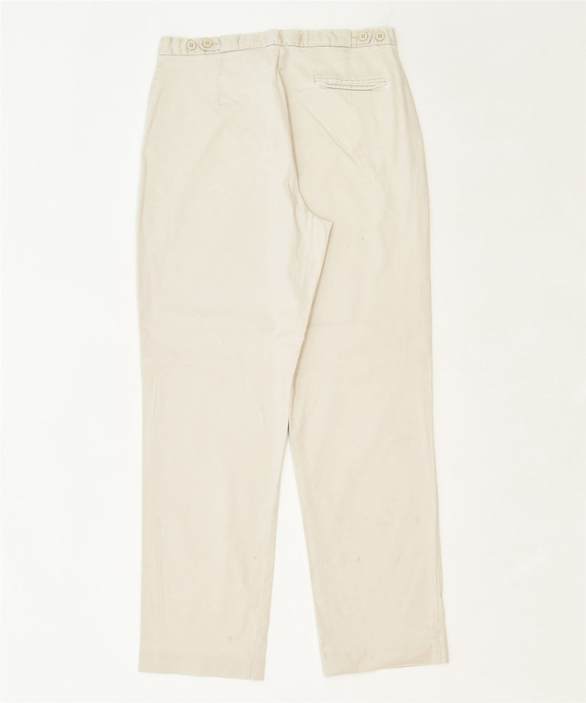 EDDIE BAUER Womens Slim Chino Trousers US 10 Large W30 L29 Off White | Vintage | Thrift | Second-Hand | Used Clothing | Messina Hembry 