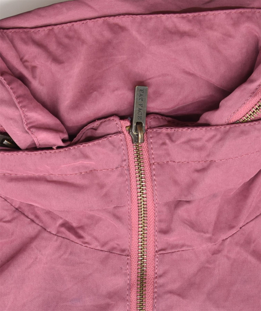 FAT FACE Womens Windbreaker Jacket UK 10 Small Pink Polyester | Vintage | Thrift | Second-Hand | Used Clothing | Messina Hembry 