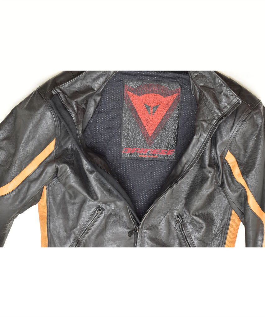 DAINESE Mens Slim Fit Safety Equipment Racer Jacket UK 40 Large Black | Vintage | Thrift | Second-Hand | Used Clothing | Messina Hembry 