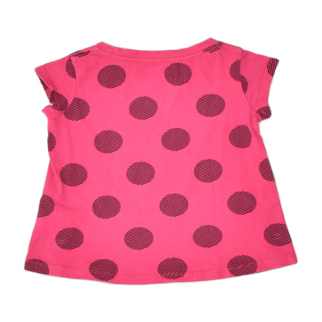 NIKE Baby Girls Graphic T-Shirt Top 18-24 Months Pink Polka Dot Cotton | Vintage | Thrift | Second-Hand | Used Clothing | Messina Hembry 