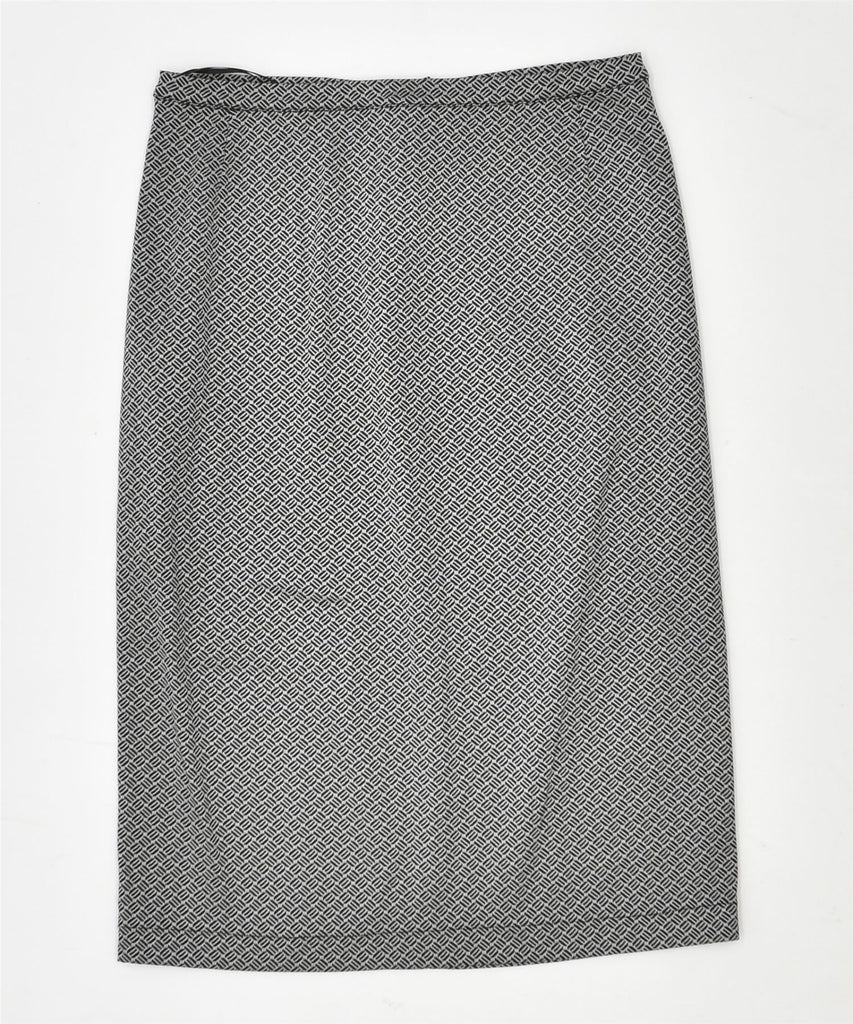 GOTHA Womens Pencil Skirt XS W24 Grey Geometric Acetate Vintage | Vintage | Thrift | Second-Hand | Used Clothing | Messina Hembry 