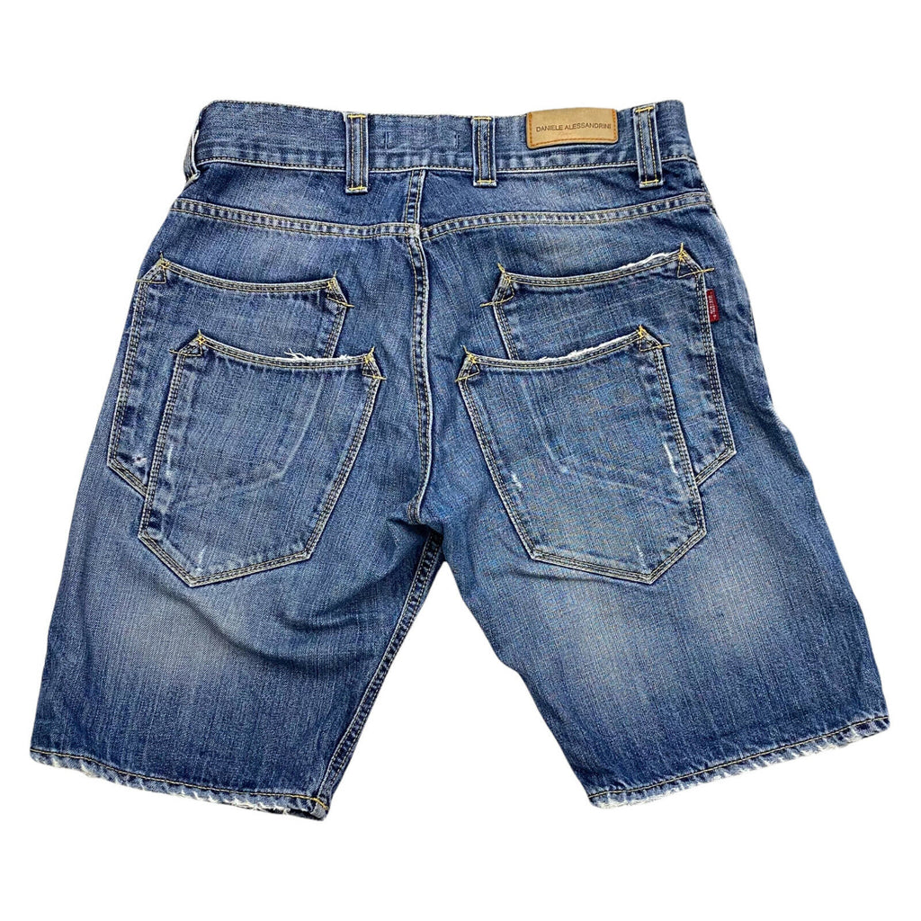 Daniele Alessandrini Distressed Denim Shorts | Vintage Luxury High End Blue VTG | Vintage Messina Hembry | Thrift | Second-Hand Messina Hembry | Used Clothing | Messina Hembry 